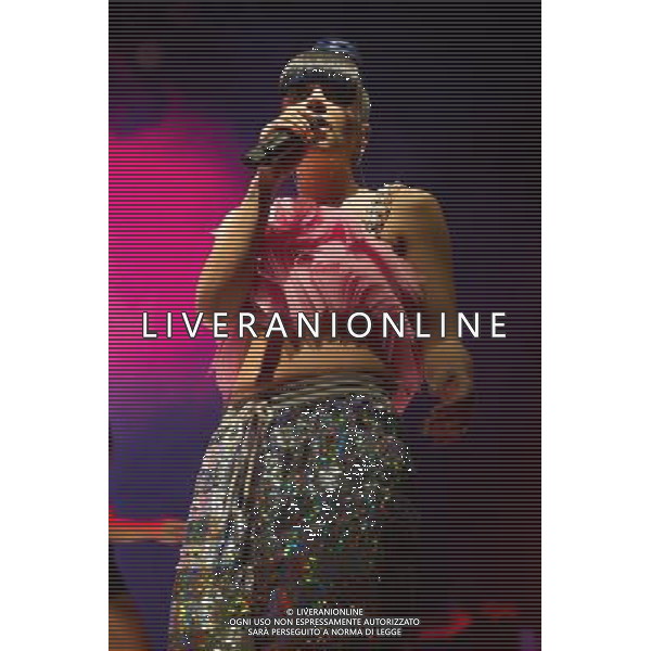 Lily Allen (Lily Rose Cooper) performs an intimate show at Shepherd\'s Bush Empire, London, England, UK on 28th April 2014 ahead of the launch of her new album \'Sheezus\'. ©photoshot/AGENZIA ALDO LIVERANI SAS - ITALY ONLY - EDITORIAL USE ONLY