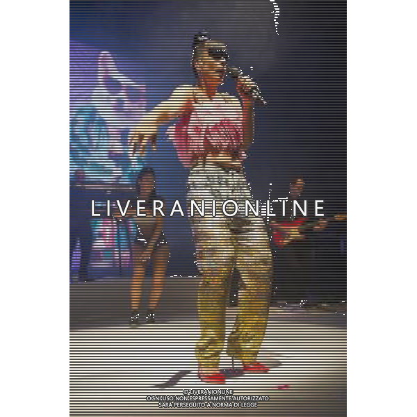 Lily Allen (Lily Rose Cooper) performs an intimate show at Shepherd\'s Bush Empire, London, England, UK on 28th April 2014 ahead of the launch of her new album \'Sheezus\'. ©photoshot/AGENZIA ALDO LIVERANI SAS - ITALY ONLY - EDITORIAL USE ONLY