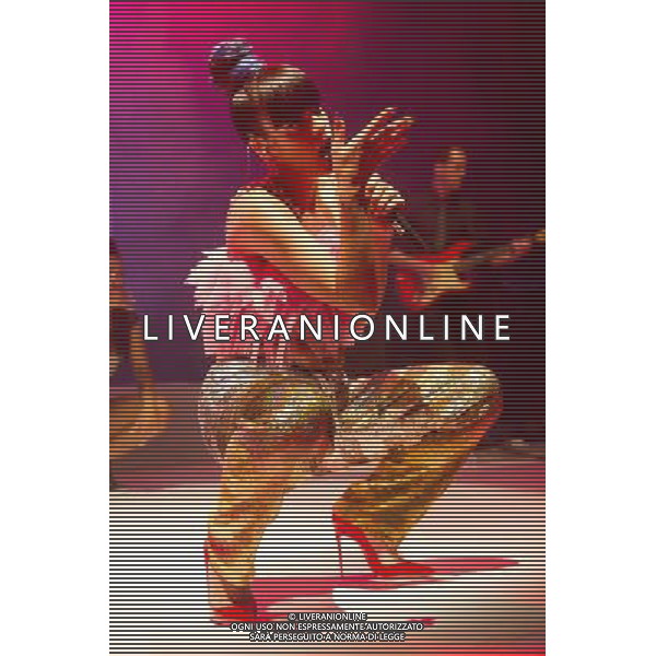 Lily Allen (Lily Rose Cooper) performs an intimate show at Shepherd\'s Bush Empire, London, England, UK on 28th April 2014 ahead of the launch of her new album \'Sheezus\'. ©photoshot/AGENZIA ALDO LIVERANI SAS - ITALY ONLY - EDITORIAL USE ONLY