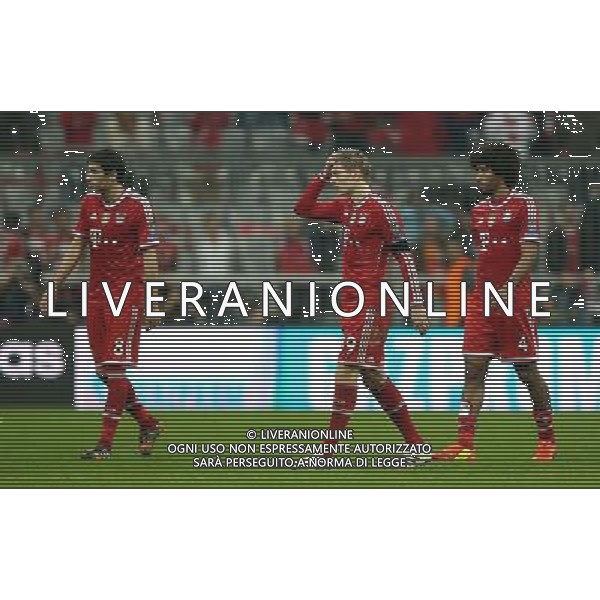 firo Fu§ball, Fussball, 29.04.2014 Uefa Champions League, CL Saison 2013/2014 Halbfinale, RŸckspiel FCB FC Bayern MŸnchen Muenchen - Real Madrid CF FCB Toni Kroos, FCB Javi Martinez, FCB Dante, EnttŠuschung enttŠuscht Enttaeuschung enttaeuscht unzufrieden, ganze figur $worldrights Es gelten unsere AGB, einsehbar auf www.firosportphoto.de copyright by firo sportphoto: Coesfelder Str.207 48249 DŸlmen www.firosportphoto.de mail@firosportphoto.de (V o l k s b a n k B o c h u m - W i t t e n ) BLZ.: 430 601 29 Kt. Nr.: 341 117 100 Tel:Ê 02594 - 9916004 Fax:Ê02594 - 9916005 AG ALDO LIVERANI SAS ONLY ITALY