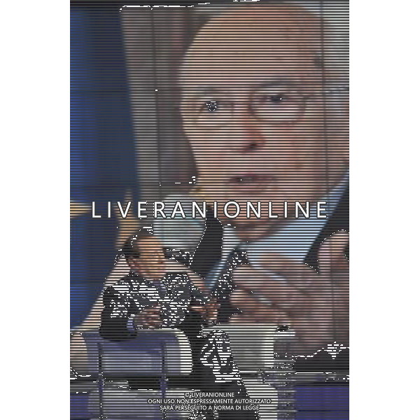 Il Premier Matteo Renzi ospite della trasmissione televisiva Porta a Porta - Roma 29 aprile 2014 ©Corradetti/AGENZIA ALDO LIVERANI SAS