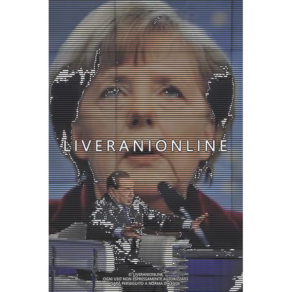 Silvio Berlusconi ospite della trasmissione televisiva Porta a Porta - Roma 24 aprile 2014 ©Corradetti/AGENZIA ALDO LIVERANI SAS