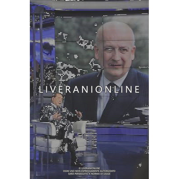 Silvio Berlusconi ospite della trasmissione televisiva Porta a Porta - Roma 24 aprile 2014 ©Corradetti/AGENZIA ALDO LIVERANI SAS