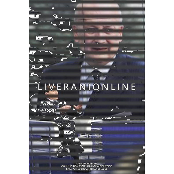 Silvio Berlusconi ospite della trasmissione televisiva Porta a Porta - Roma 24 aprile 2014 ©Corradetti/AGENZIA ALDO LIVERANI SAS