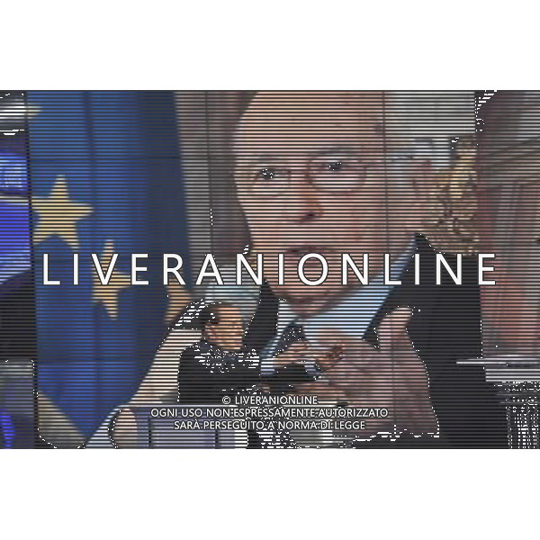 Silvio Berlusconi ospite della trasmissione televisiva Porta a Porta - Roma 24 aprile 2014 ©Corradetti/AGENZIA ALDO LIVERANI SAS