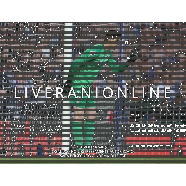 Atletico Madrid\'s Thibaut Courtois Photo by Kieran Galvin/CameraSport Football - UEFA Champions League Semi-Final Second Leg - Chelsea v Atletico Madrid - Wednesday 30th April 2014 - Stamford Bridge - London © CameraSport - 43 Linden Ave. Countesthorpe. Leicester. England. LE8 5PG - Tel: +44 (0) 116 277 4147 - admin@camerasport.com - www.camerasport.com AG ALDO LIVERANI SAS ONLY ITALY