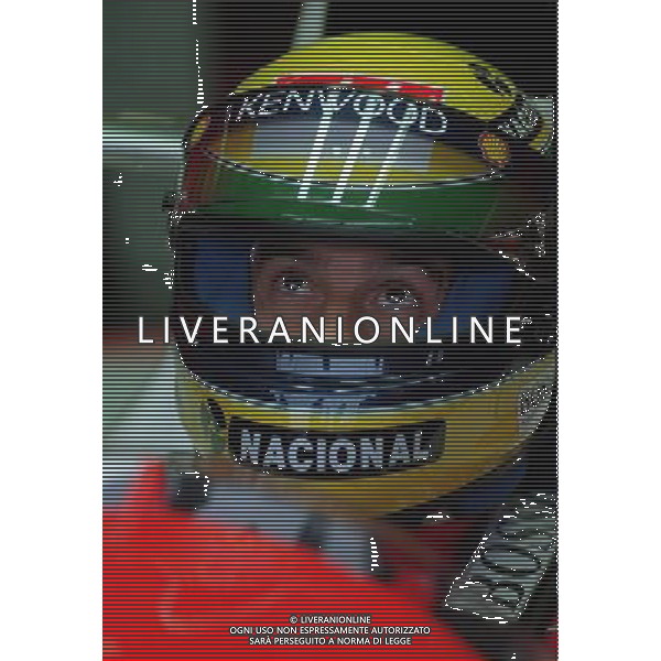 AYRTON SENNA BRAZIL BRITISH GRAND PRIX SILVERSTONE 14/07/92 PHOTO FOTOSPORTS INTERNATIONAL ©PHOTOSHOT/AGENZIA ALDO LIVERANI SAS - ITALY ONLY - EDITORIAL USE ONLY