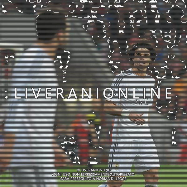 29.04.2014, Allianz Arena, Muenchen, GER, UEFA CL, FC Bayern Muenchen vs Real Madrid, Halbfinale, Ruckspiel, im Bild Pepe (Real Madrid) // during the UEFA Champions League Round of 4, 2nd Leg Match between FC Bayern Munich vs Real Madrid at the Allianz Arena in Muenchen, Germany on 2014/04/30. EXPA Pictures © 2014, PhotoCredit: EXPA/ Eibner-Pressefoto/ Stuetzle *****ATTENTION - OUT of GER***** ©PHOTOSHOT/AGENZIA ALDO LIVERANI SAS - ITALY ONLY - EDITORIAL USE ONLY - BAYERN MONACO - REAL MADRID SEMIFINALE DI RITORNO CHAMPIONS LEAGUE