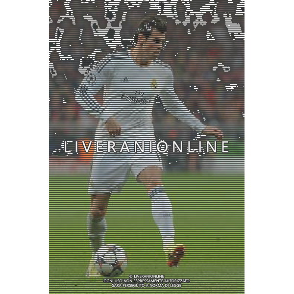 29.04.2014, Allianz Arena, Muenchen, GER, UEFA CL, FC Bayern Muenchen vs Real Madrid, Halbfinale, Ruckspiel, im Bild Gareth Bale (Real Madrid) // during the UEFA Champions League Round of 4, 2nd Leg Match between FC Bayern Munich vs Real Madrid at the Allianz Arena in Muenchen, Germany on 2014/04/30. EXPA Pictures © 2014, PhotoCredit: EXPA/ Eibner-Pressefoto/ Stuetzle *****ATTENTION - OUT of GER***** ©PHOTOSHOT/AGENZIA ALDO LIVERANI SAS - ITALY ONLY - EDITORIAL USE ONLY - BAYERN MONACO - REAL MADRID SEMIFINALE DI RITORNO CHAMPIONS LEAGUE