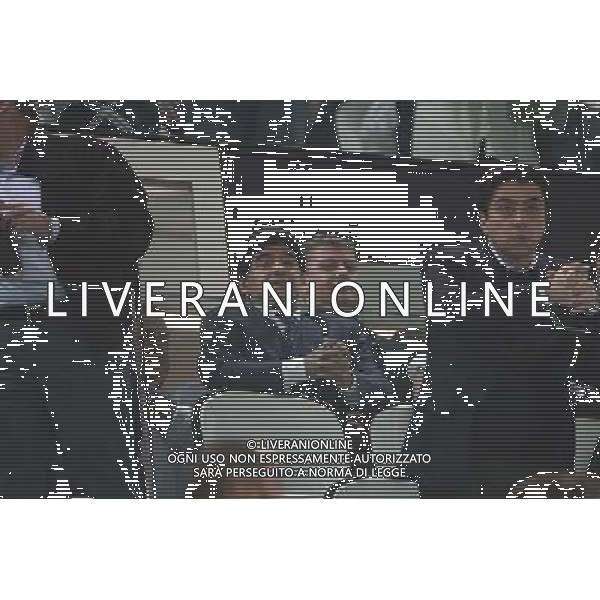 Juventus - Benfica Uefa Europa League Semifinali di Ritorno Federico Tardito/Agenzia Aldo Liverani Sas Nella foto Maradona in tribuna