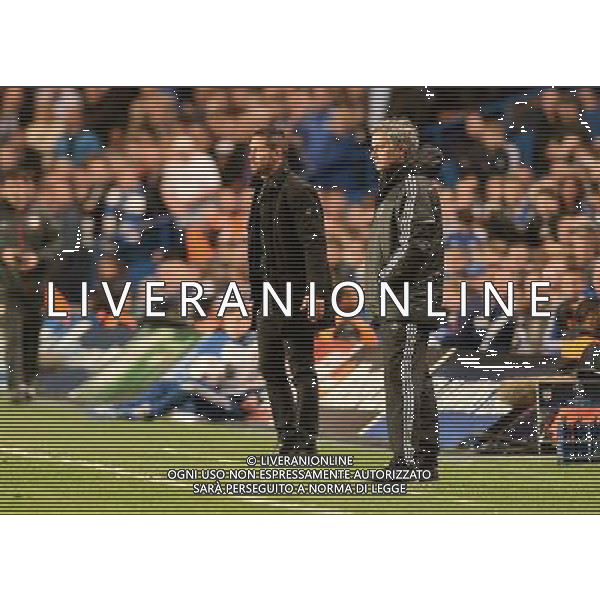  Jose Mourinho and Diego Simone on the touchline as Atletico Madrid win 3-1 against Chelsea in the Semi Final second leg, held at Stamford Bridge, London on Wednesday April 30, 2014. AG ALDO LIVERANI SAS ONLY ITALY