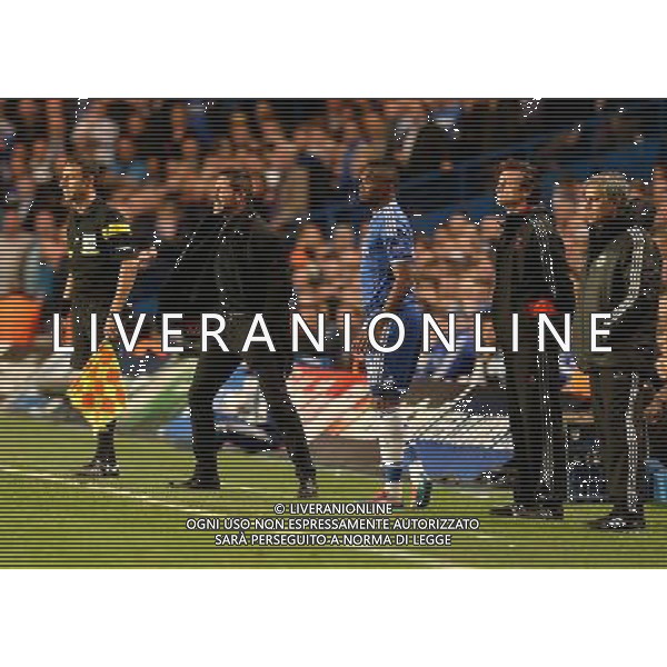  Jose Mourinho and Diego Simone on the touchline as Atletico Madrid win 3-1 against Chelsea in the Semi Final second leg, held at Stamford Bridge, London on Wednesday April 30, 2014. AG ALDO LIVERANI SAS ONLY ITALY