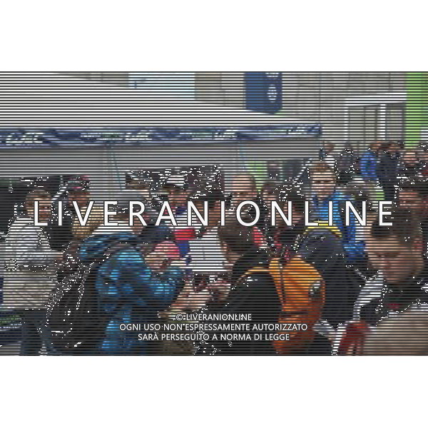 02.05.2014, Circuit de Spa, Francorchamps, BEL, FIA, WEC, 6 Stnden von Spa Francorchamps, im Bild Mark Webber umlagert von Fans // during the 6 Hours of Spa-Francorchamps of FIA World Endurance Championship at the Circuit de Spa in Francorchamps, Belgium on 2014/05/02. EXPA Pictures © 2014, PhotoCredit: EXPA/ Eibner-Pressefoto/ Bermel *****ATTENTION - OUT of GER***** ©photoshot/AGENZIA ALDO LIVERANI SAS - ITALY ONLY - EDITORIAL USE ONLY