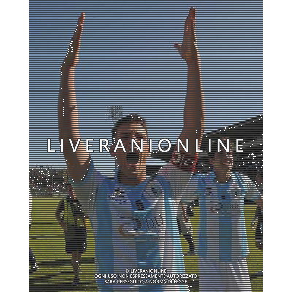 Campionato di Calcio Lega Pro Prima Divisione Girone A 2013/2014 30 Giornata Cremona - 04.05.2014 Cremonese-Virtus Entella Nella Foto:i giocatori dell\'entella esultano /Ph.Vitez-Ag. Aldo Liverani