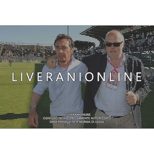 Campionato di Calcio Lega Pro Prima Divisione Girone A 2013/2014 30 Giornata Cremona - 04.05.2014 Cremonese-Virtus Entella Nella Foto:il presidente gozzi esulta con prina /Ph.Vitez-Ag. Aldo Liverani