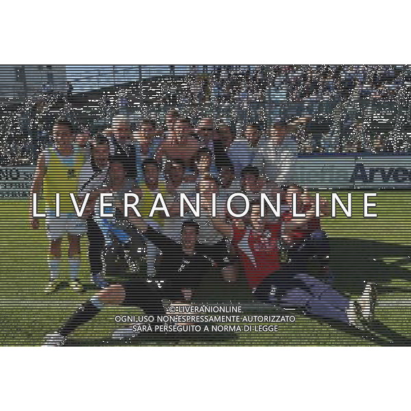 Campionato di Calcio Lega Pro Prima Divisione Girone A 2013/2014 30 Giornata Cremona - 04.05.2014 Cremonese-Virtus Entella Nella Foto:il presidente gozzi esulta con i giocatori /Ph.Vitez-Ag. Aldo Liverani