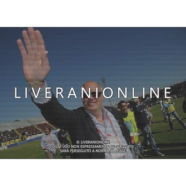 Campionato di Calcio Lega Pro Prima Divisione Girone A 2013/2014 30 Giornata Cremona - 04.05.2014 Cremonese-Virtus Entella Nella Foto:il presidente gozzi esulta /Ph.Vitez-Ag. Aldo Liverani