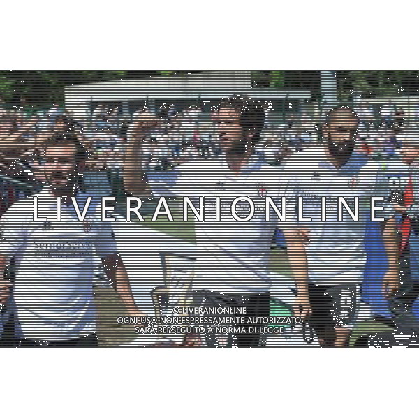 Vercelli 4-05-2014 Stadio Silvio Piola Campionato Lega PRO Prima Divisione girone A - 30å¡ giornata Pro Vercelli - Carrarese nella foto Iemmello segna 1 a 0 Pro Vercelli foto Roberto Garavaglia - ag. Aldo Liverani sas