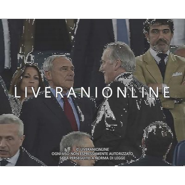 Roma - 03/05/2014 - Stadio Olimpico - Finale TIM CUP 2013-2014 - Fiorentina vs Napoli - nella foto: Pietro Grasso e Giancarlo Abete in tribuna / Ph. Fabrizio Corradetti - Ag. Aldo Liverani sas