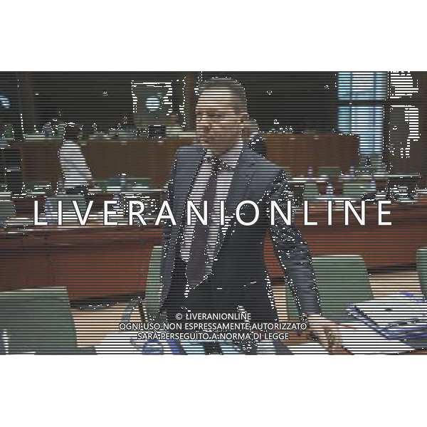 Greek Finance Minister Yannis Stournaras at the start of the Ecofin Finance Ministers meeting at the EU council headquarters in Brussels, Belgium on 06.05.2014 by Wiktor Dabkowski ©photoshot/AGENZIA ALDO LIVERANI SAS - ITALY ONLY - Riunione dei Ministri delle finanze dell\' Ecofin presso la sede del Consiglio dell\'Unione europea a Bruxelles, Belgio 06 maggio 2014 