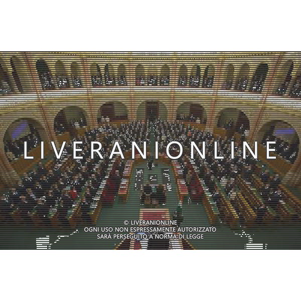 (140506) -- BUDAPEST, May 6, 2014 () -- Photo taken on May 6, 2014 shows the foundation session of the new Hungarian Parliament, in Budapest, Hungary. (/Attila Volgyi) ©PHOTOSHOT/AGENZIA ALDO LIVERANI SAS - ITALY ONLY - EDITORIAL USE ONLY - la sessione di fondazione del nuovo Parlamento ungherese, a Budapest, Ungheria 6 maggio 2014