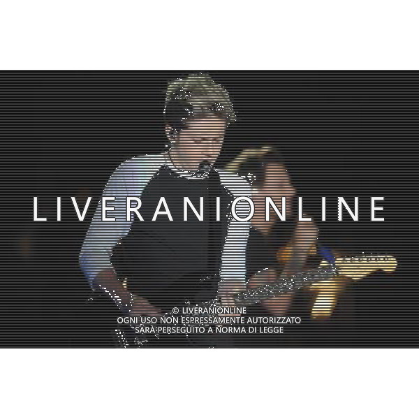 (140507) -- MONTEVIDEO, May 7, 2014 () -- Niall Horan, member of British band One Direction, performs during a concert of their \'Where we are\' tour, in the Centenario Stadium, in Montevideo, capital of Uruguay, on May 6, 2014. (/Nicolas Celaya) AG ALDO LIVERANI SAS ONLY ITALY