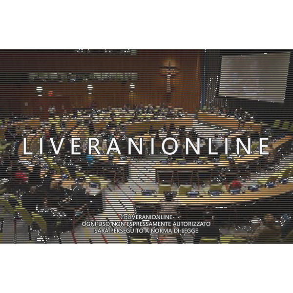 (140505) -- NEW YORK, May 5, 2014 () -- A special thematic debate of the UN General Assembly (UNGA) on \'Culture and Sustainable Development in the Post-2015 Development Agenda,\' is held at the UN headquarters in New York, on May 5, 2014. (/Niu Xiaolei) ©PHOTOSHOT/AGENZIA ALDO LIVERANI SAS - ITALY ONLY - EDITORIAL USE ONLY - Speciale dibattito tematico dell\'Assemblea generale delle Nazioni Unite (UNGA) sul tema \'Cultura e Sviluppo sostenibile nel Agenda per lo sviluppo post-2015\', presso la sede delle Nazioni Unite a New York, il 5 maggio 2014. 