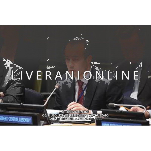 (140505) -- NEW YORK, May 5, 2014 () -- The acting president of the UN General Assembly, Mohamed Khaled Khiari, speaks during a special thematic debate of the UN General Assembly (UNGA) on \'Culture and Sustainable Development in the Post-2015 Development Agenda,\' held at the UN headquarters in New York, on May 5, 2014. (/Niu Xiaolei) ©PHOTOSHOT/AGENZIA ALDO LIVERANI SAS - ITALY ONLY - EDITORIAL USE ONLY - Speciale dibattito tematico dell\'Assemblea generale delle Nazioni Unite (UNGA) sul tema \'Cultura e Sviluppo sostenibile nel Agenda per lo sviluppo post-2015\', presso la sede delle Nazioni Unite a New York, il 5 maggio 2014. 