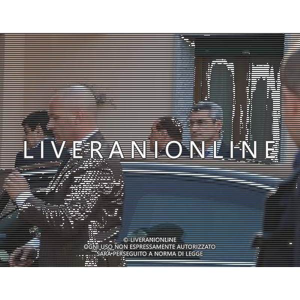 L\'arrivo dell\'ex premier Silvio Berlusconi, per l\'inizio dei servizi sociali nella clinica per anziani a Cesano Boscone -Milano 09 maggio 2014 ©gazzaniga/AGENZIA ALDO LIVERANI SAS