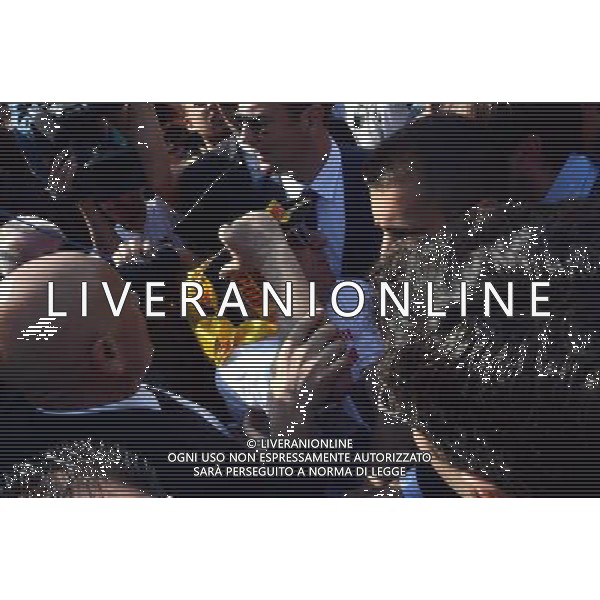 L\'arrivo dell\'ex premier Silvio Berlusconi, per l\'inizio dei servizi sociali nella clinica per anziani a Cesano Boscone -Milano 09 maggio 2014 ©gazzaniga/AGENZIA ALDO LIVERANI SAS