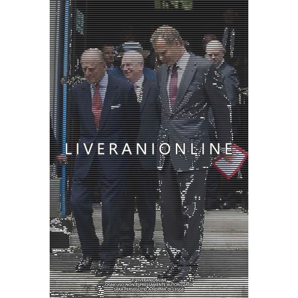 07.05.14 His Royal Highness The Duke of Edinburgh with Lord Rothermere,President , Journalists\' Charity at the Stationers\' Hall London,where he met senior media excutives, journalists, industry figures and sponsors. AG ALDO LIVERANI SAS ONLY ITALY