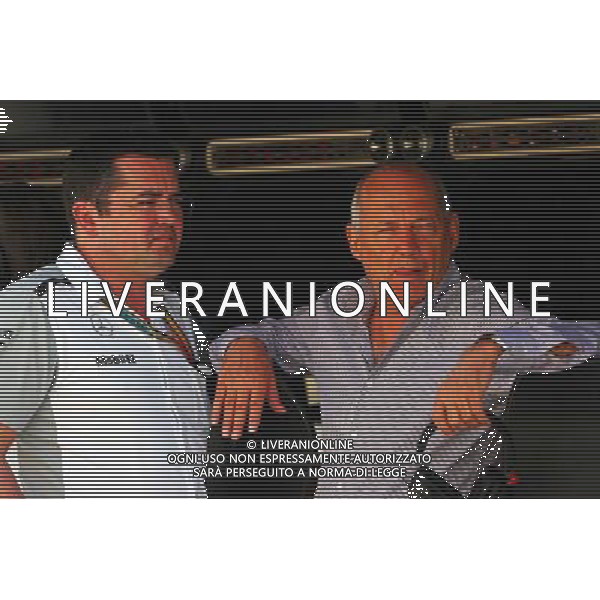 (L to R): Eric Boullier (FRA) McLaren Racing Director with Ron Dennis (GBR) McLaren Executive Chairman. 09.05.2014. Formula 1 World Championship, Rd 5, Spanish Grand Prix, Barcelona, Spain, Practice Day. - www.xpbimages.com, EMail: requests@xpbimages.com - copy of publication required for printed pictures. Every used picture is fee-liable. © Copyright: Batchelor / XPB Images AG ALDO LIVERANI SAS ONLY ITALY