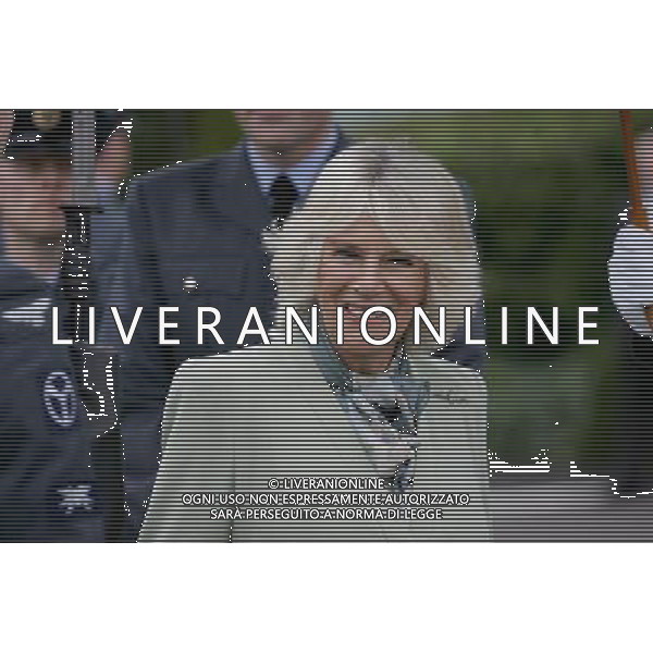  The Duchess of Cornwall inspects RAF personnel during her visit to open the new state of the art Medical Centre at RAF Leeming, Leeming, North Yorkshire, on Thursday. PICTURE TAKEN ON THURSDAY 8 MAY 2014 ©photoshot/AGENZIA ALDO LIVERANI SAS - ITALY ONLY - REALI INGLESI: Camilla Duchessa di Cornovaglia durante la sua visita per aprire il nuovo stato dell\'arte Medical Centre a RAF Leeming, North Yorkshire, 8 Maggio 2014