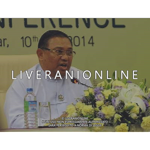 (140510) -- NAY PYI TAW, May 10, 2014 () -- Myanmar Foreign Minister U Wunna Maung Lwin attends the press conference after the ASEAN Foreign Ministers\' Meeting in Nay Pyi Taw, Myanmar, May 10, 2014. (/Wong Pun Keung) (cy) ©photoshot/AGENZIA ALDO LIVERANI SAS - ITALY ONLY - EDITORIAL USE ONLY