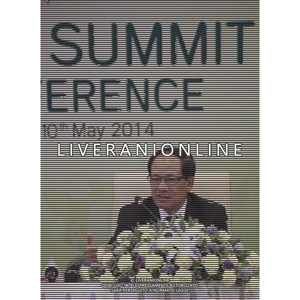 (140510) -- NAY PYI TAW, May 10, 2014 () -- ASEAN Secretary-General Le Luong Minh attends the press conference after the ASEAN Foreign Ministers\' Meeting in Nay Pyi Taw, Myanmar, May 10, 2014. (/U Aung) (lmz) ©photoshot/AGENZIA ALDO LIVERANI SAS - ITALY ONLY - EDITORIAL USE ONLY