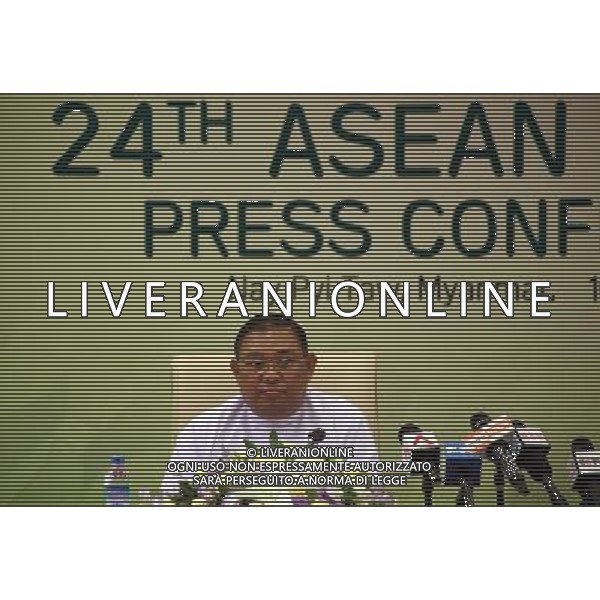 (140510) -- NAY PYI TAW, May 10, 2014 () -- Myanmar Foreign Minister U Wunna Maung Lwin attends the press conference after the ASEAN Foreign Ministers\' Meeting in Nay Pyi Taw, Myanmar, May 10, 2014. (/U Aung) (lmz) ©photoshot/AGENZIA ALDO LIVERANI SAS - ITALY ONLY - EDITORIAL USE ONLY