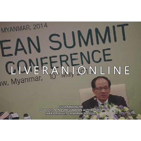 (140510) -- NAY PYI TAW, May 10, 2014 () -- ASEAN Secretary-General Le Luong Minh attends the press conference after the ASEAN Foreign Ministers\' Meeting in Nay Pyi Taw, Myanmar, May 10, 2014. (/U Aung) (lmz) ©photoshot/AGENZIA ALDO LIVERANI SAS - ITALY ONLY - EDITORIAL USE ONLY