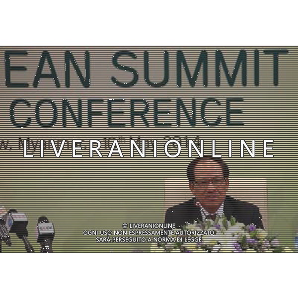 (140510) -- NAY PYI TAW, May 10, 2014 () -- ASEAN Secretary-General Le Luong Minh attends the press conference after the ASEAN Foreign Ministers\' Meeting in Nay Pyi Taw, Myanmar, May 10, 2014. (/U Aung) (lmz) ©photoshot/AGENZIA ALDO LIVERANI SAS - ITALY ONLY - EDITORIAL USE ONLY