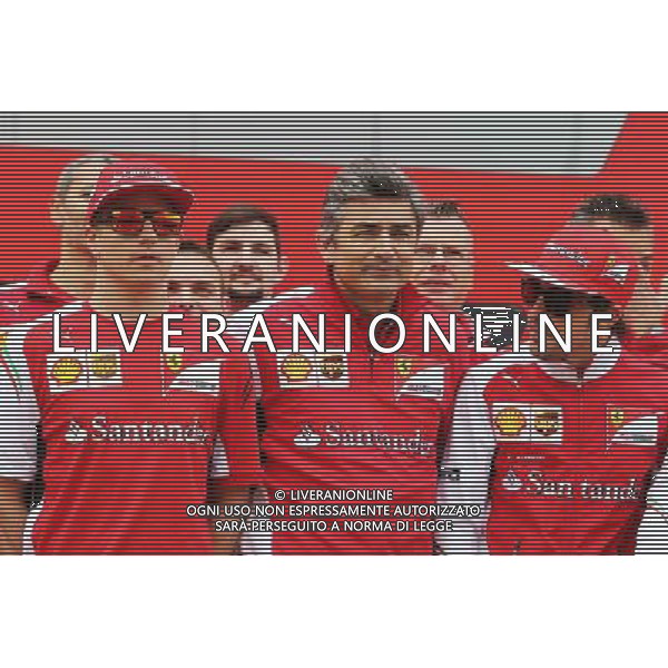 (L to R): Kimi Raikkonen (FIN) Ferrari, Marco Mattiacci (ITA) Ferrari Team Principal, Fernando Alonso (ESP) Ferrari and the Ferrari team remember the 1996 Spanish GP at Barcelona, where Michael Schumacher (GER) won his first GP with Ferrari. 11.05.2014. Formula 1 World Championship, Rd 5, Spanish Grand Prix, Barcelona, Spain, Race Day. - www.xpbimages.com, EMail: requests@xpbimages.com - copy of publication required for printed pictures. Every used picture is fee-liable. © Copyright: Moy / XPB Images AG ALDO LIVERANI SAS ONLY ITALY