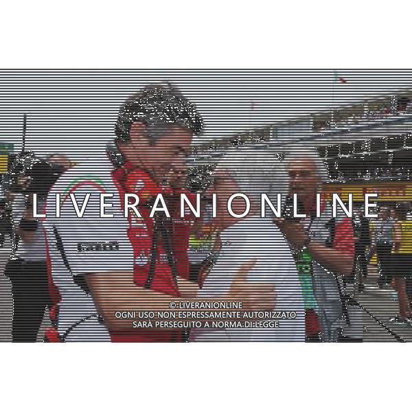 (L to R): Marco Mattiacci (ITA) Ferrari Team Principal with Bernie Ecclestone (GBR) on the grid. 11.05.2014. Formula 1 World Championship, Rd 5, Spanish Grand Prix, Barcelona, Spain, Race Day. - www.xpbimages.com, EMail: requests@xpbimages.com - copy of publication required for printed pictures. Every used picture is fee-liable. © Copyright: Moy / XPB Images AG ALDO LIVERANI SAS ONLY ITALY