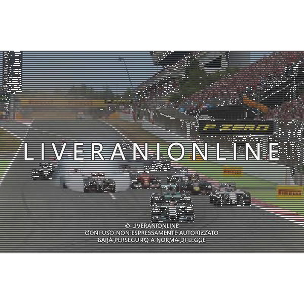 Start of the race, Lewis Hamilton (GBR), Mercedes AMG F1 Team 11.05.2014. Formula 1 World Championship, Rd 5, Spanish Grand Prix, Barcelona, Spain, Race Day. - www.xpbimages.com, EMail: requests@xpbimages.com - copy of publication required for printed pictures. Every used picture is fee-liable. © Copyright: Charniaux / XPB Images AG ALDO LIVERANI SAS ONLY ITALY