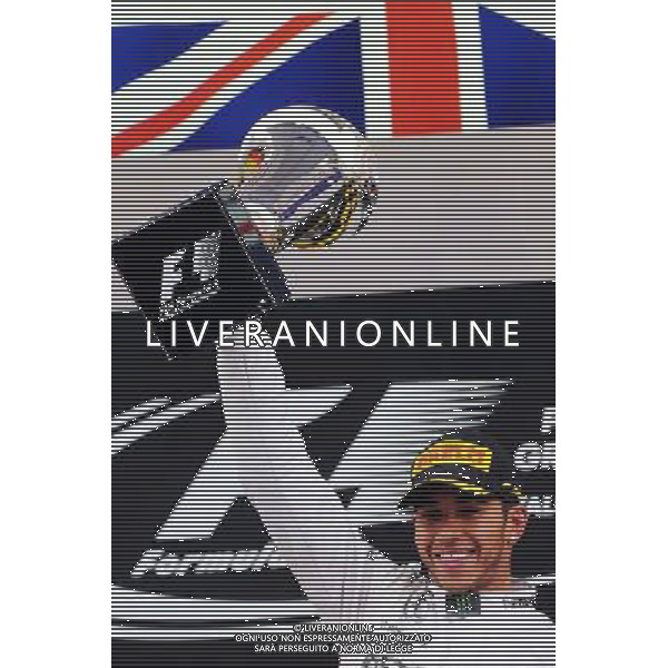 Race winner Lewis Hamilton (GBR) Mercedes AMG F1 celebrates on the podium. 11.05.2014. Formula 1 World Championship, Rd 5, Spanish Grand Prix, Barcelona, Spain, Race Day. - www.xpbimages.com, EMail: requests@xpbimages.com - copy of publication required for printed pictures. Every used picture is fee-liable. © Copyright: Moy / XPB Images AG ALDO LIVERANI SAS ONLY ITALY