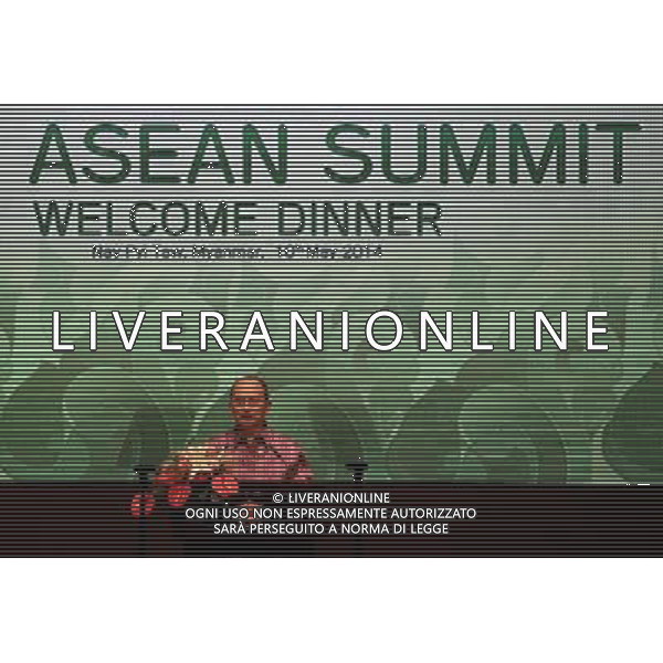 (140510) -- NAY PYI TAW, May 10, 2014 () -- Myanmar President U Thein Sein addresses the 24th ASEAN Summit welcome dinner at the Myanmar International Convention Center in Nay Pyi Taw, Myanmar, May 10, 2014. (/U Aung) (lmz) ©PHOTOSHOT/AGENZIA ALDO LIVERANI SAS - ITALY ONLY - EDITORIAL USE ONLY