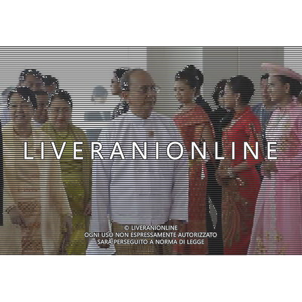 (140511) -- NAY PYI TAW, May 11, 2014 () -- Myanmar\'s President U Thein Sein (C) arrives to attend the opening ceremony of 24th ASEAN Summit at Myanmar International Convention Center (MICC) in Nay Pyi Taw, Myanmar, May 11, 2014. The 24th Association of Southeast Asian Nations (ASEAN) leaders\' meeting opened here Sunday morning, an event that Myanmar President U Thein Sein described as a symbol of \'unity and dedication for building a better future for the region and the peoples.\' (/U Aung) ©PHOTOSHOT/AGENZIA ALDO LIVERANI SAS - ITALY ONLY - EDITORIAL USE ONLY