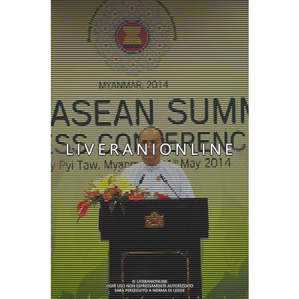 (140511) -- NAY PYI TAW, May 11, 2014 () -- Myanmar President U Thein Sein speaks at the press conference after the closing of the 24th ASEAN Summit at the Myanmar International Convention Center in Nay Pyi Taw, Myanmar, May 11, 2014. (/Wong Pun Keung) (dzl) ©PHOTOSHOT/AGENZIA ALDO LIVERANI SAS - ITALY ONLY - EDITORIAL USE ONLY