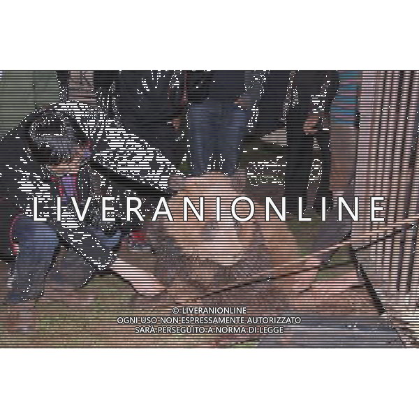 (140509) -- LIANGSHAN, May 9, 2014 () -- Photo taken on May 8, 2014 shows the wild panda, to be transferred to a nature reserve, in Yimudi Township, southwest China\'s Sichuan Province. A villager in Yimudi Township discovered the wild panda by a bamboo forest near his house on Wednesday. Due to a lack of bamboos for the panda to eat and risk of poachers, the township government decided to move the animal to neighboring Dafengding National Nature Reserve in Meigu County, 170 km away from the town. () (wyo) ©photoshot/AGENZIA ALDO LIVERANI SAS - ITALY ONLY - EDITORIAL USE ONLY