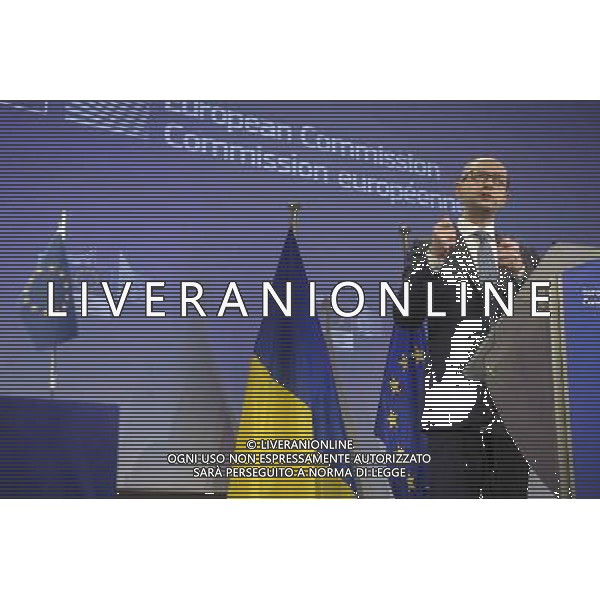 Ukrainian Prime Minister Arseniy Yatsenyuk holds press conference at the end of EU commission / Urkraine meeting at the EU council headquarters in Brussels, Belgium on 13.05.2014 Yatsenyuk and his government hold talks with the European Commission to examine further support (€355 million included in \'state building contract\') from the 28-nation bloc. by Wiktor Dabkowski AG ALDO LIVERANI SAS ONLY ITALY