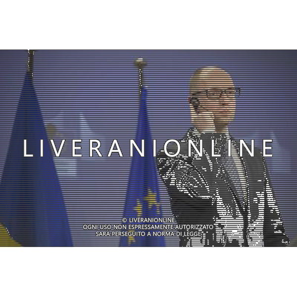Ukrainian Prime Minister Arseniy Yatsenyuk holds press conference at the end of EU commission / Urkraine meeting at the EU council headquarters in Brussels, Belgium on 13.05.2014 Yatsenyuk and his government hold talks with the European Commission to examine further support (€355 million included in \'state building contract\') from the 28-nation bloc. by Wiktor Dabkowski AG ALDO LIVERANI SAS ONLY ITALY