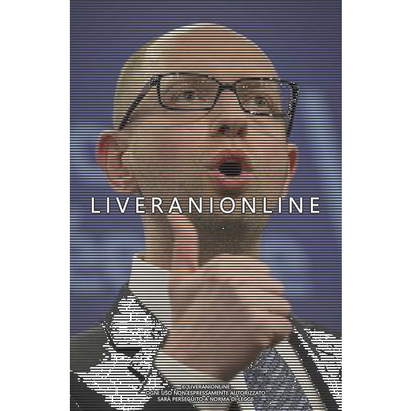 Ukrainian Prime Minister Arseniy Yatsenyuk holds press conference at the end of EU commission / Urkraine meeting at the EU council headquarters in Brussels, Belgium on 13.05.2014 Yatsenyuk and his government hold talks with the European Commission to examine further support (€355 million included in \'state building contract\') from the 28-nation bloc. by Wiktor Dabkowski AG ALDO LIVERANI SAS ONLY ITALY