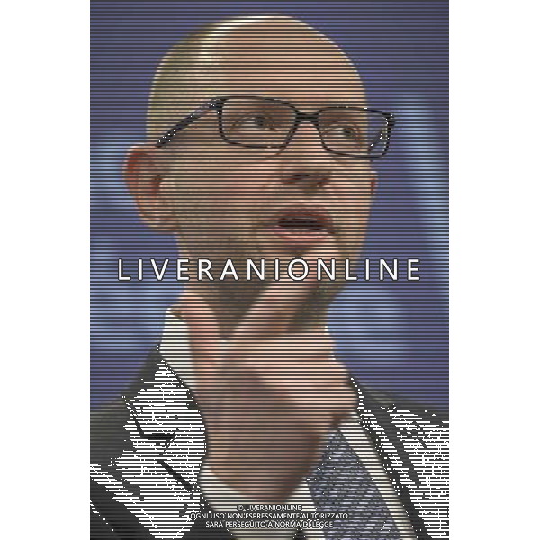 Ukrainian Prime Minister Arseniy Yatsenyuk holds press conference at the end of EU commission / Urkraine meeting at the EU council headquarters in Brussels, Belgium on 13.05.2014 Yatsenyuk and his government hold talks with the European Commission to examine further support (€355 million included in \'state building contract\') from the 28-nation bloc. by Wiktor Dabkowski AG ALDO LIVERANI SAS ONLY ITALY